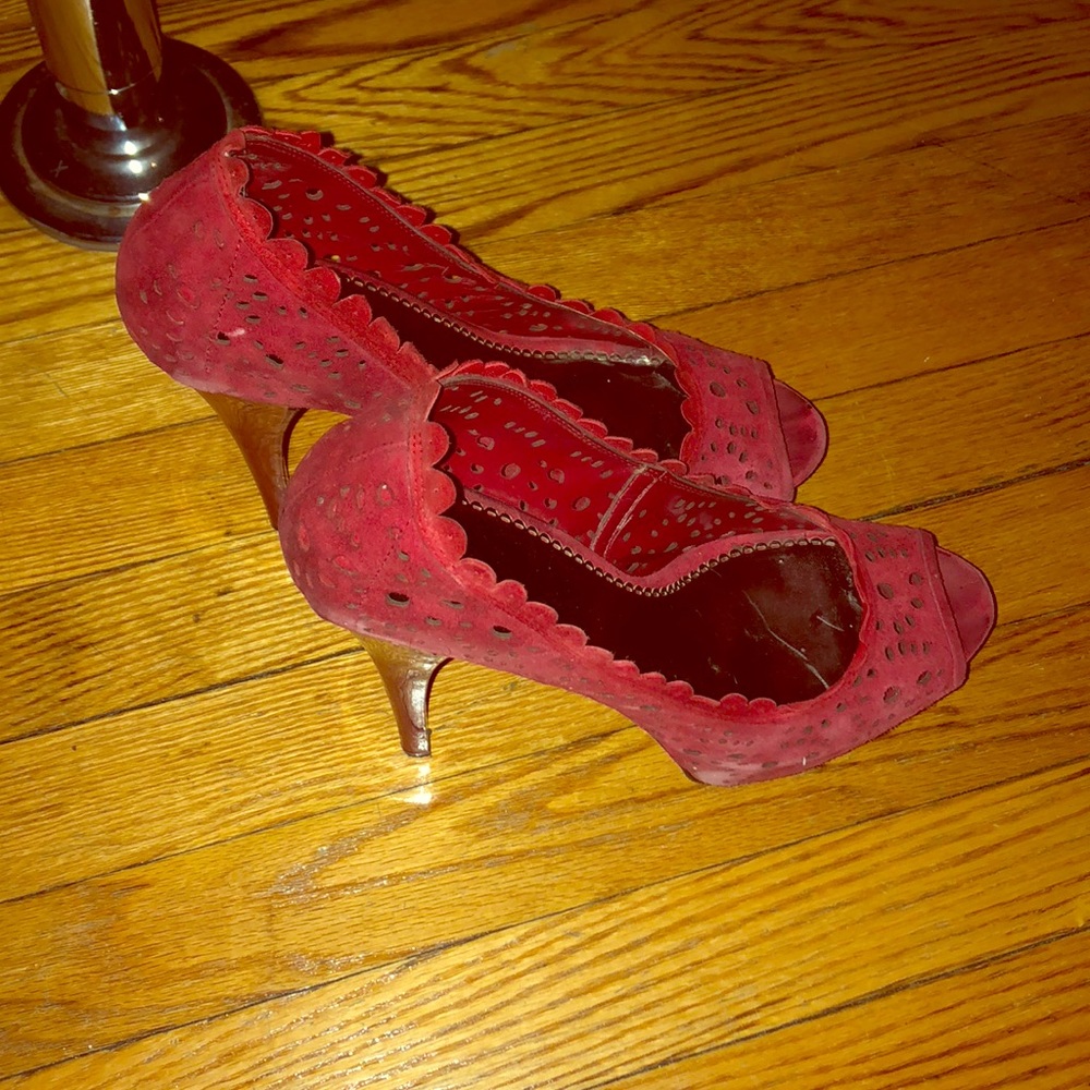 Bebe Laser Cut Platform Heels